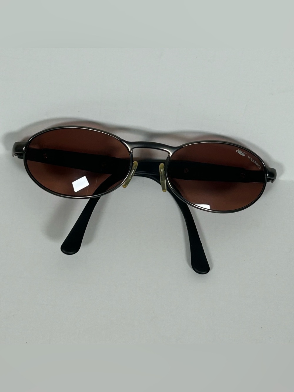 Vintage Bollé Rhodia 2.0 Oval Metal Polarized Sunglasses Made in Italy